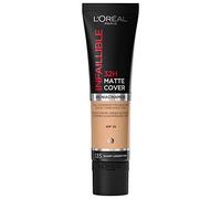 L'Oréal Paris MakeUp Infaillible 32H Mat Cover, Fondotinta Coprente, Finish Matte, Formula a Lunga Durata, 135 Vanille Éclat, 35 ml, Confezione da 1