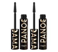 L'Oréal Paris Mascara Volumizzante Panorama All Night Black Colore Nero per Ciglia a Ventaglio e Occhi Più Grandi Lunga Tenuta 24h Formula Ultra Nera - 2 Mascara