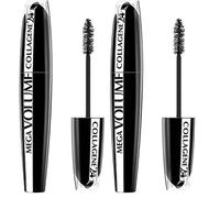 L'Oréal Paris Mega Volume Collagene Mascara, Lunga Durata, Volumizzante con Maxi Applicatore in Setole, Nero (Confezione da 2)
