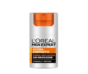 L'Oréal Paris Men Expert Crema Idratante Uomo Anti-Fatica Hydra Energetic, Combatte le Occhiaie e Dona Intensa Idratazione, Arricchita con Proteine e Vitamina C, 50 ml