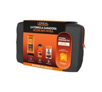 L'Oréal Paris Men Expert Hydra Energetic Set regalo uomo con beauty case, kit anti-fatica 24 ore con vitamina C e guaranà, include crema idratante, gel doccia e deodorante per pelle stanca
