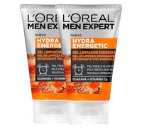 L'Oréal Paris Men Expert Hydra Energetic Detergente Viso Energizzante Formula in Gel con Guaranà e Vitamina C Purificante - 2 Flaconi da 100ml