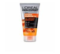 Men Expert Detergente Viso Energizzante in Gel Hydra Energetic, Deterge, Energizza, Risveglia Immediatamente la Pelle, con Estratto di Guaranà e Vitamina C, 100 ml