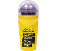 L'Oréal Paris Men Expert Invincible Sport Antitraspirante Deodorante Roll-on Forte Assorbimento, Protezione fino a 96H, 50 ml