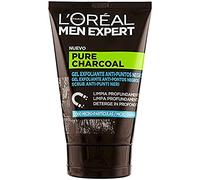 3pz L'OREAL men expert PURE CHARCOAL gel esfol. scrub viso anti punti neri 100ml