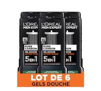 L'Oréal Paris Men Expert Total Clean 5 in 1 Gel doccia 5 in 1 da uomo 6 unità - Confezione da 6