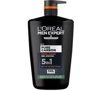 L'Oréal Paris Men Expert Pure Carbon 5in1 gel doccia per corpo, capelli, viso e barba 1000 ml per Uomo