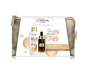 L'Oréal Paris Pochette Regalo Age Perfect Renaissance Cellulaire con Siero Viso Midnight e Latte Detergente, Trattamento Rivitalizzante e Anti-Età, 30 ml + 200 ml