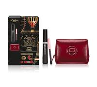 L'Oréal Paris Pochette Regalo Make Up à La Carte con Mascara Incurvante Telescopic Lift e Mini-Matita Occhi, Per i Tuoi Look Festivi, Con Elegante Beauty Case in Vernice Rossa Bordeaux