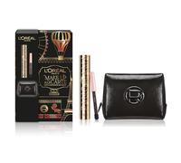 L'Oréal Paris Pochette Regalo Make Up à La Carte con Mascara Panorama Volumizzante e Mini-Matita Occhi, Per i Tuoi Look Festivi, Con Elegante Beauty Case in Vernice Nera
