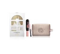 Set regalo L'Oréal Paris Mascara Air Volume 30H Extra Black, Mini-Matita Occhi Nera Paradise Le Khol e un'elegante Pochette champagne in velluto.