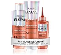 L'Oréal Paris - Fiber Booster - Protocollo anti-caduta completo - Stimola la crescita - aumenta la densità dei capelli - uomini e donne - Shampoo senza solfati + districante + siero di crescita