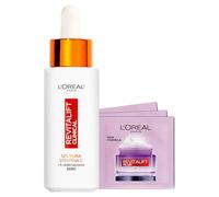 L'Oréal Paris Revitalift Clinical Siero Viso Anti-Età con 12% Pura Vitamina C Acido Salicilico e Vitamina E da 30ml + Revitalift Filler Crema Giorno Anti-Età Bundle Routine - Set da 4