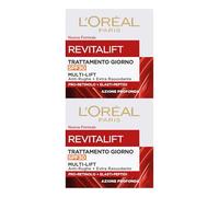 L'Oréal Paris Revitalift Crema Viso Anti-Rughe Trattamento Giorno SPF 30 Extra Rassodante Multi-Lift Protezione UVA/UVB con Pro-Retinolo ed Elasti-Peptidi - 2 Barattoli da 50ml