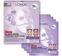 L'Oréal Paris Revitalift Filler Glass Skin Hydrogel Glow Mask 4 pack