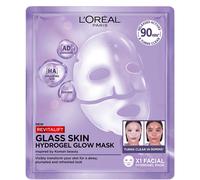 L'Oréal Paris Glass Skin Maschera in Idrogel, Per Tutti i Tipi di Pelle, Pelle Luminosa e Radiosa, Risultati Istantanei, Trend Coreana, Con Acido Ialuronico e Centella Asiatica, Revitalift, 1x37gr