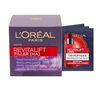 L'Oréal Paris Revitalift Filler Trattamento Antirughe Rivolumizzante 50ml + Revitalift Laser Tri-Peptides Siero Anti-Età con Acido Ialuronico e Vitamina C Bundle Routine - Set da 4