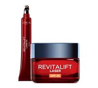 L'Oréal Paris Revitalift Laser X3 Trattamento Profondo Anti-Età SPF20 con Acido Ialuronico e Pro-Xylane + Revitalift Laser X3 Crema Contorno Occhi Concentrata Anti-Rughe con Pro-Xylane