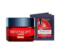 L'Oréal Paris Revitalift Laser Trattamento Profondo Anti-Età SPF 25 con Acido Ialuronico e Pro-Xylane 50ml + Revitalift Laser Siero Tri-Peptidi Anti-Età Acido Ialuronico Bundle Routine - Set da 4