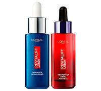 L'Oréal Paris Revitalift Laser Tri-Peptidi Siero Anti-Età Rimpolpante con Acido Ialuronico e Vitamina C 30ml + Siero Notte con Retinolo Puro Riduce Rughe più Profonde 30ml - 2 Sieri