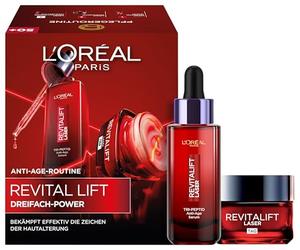 L'Oréal Paris Revitalift Laser Tripla Power Anti-Aging Kit per la cura del siero e crema da giorno