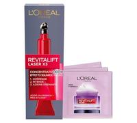L'Oréal Paris Revitalift Laser X3 Crema Contorno Occhi Concentrata Anti-Rughe con Pro-Xylane 15ml + Revitalift Filler Crema Giorno Anti-Età con Effetto Rivolumizzante Bundle Routine - Set da 4