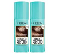 L'Oréal Paris Ritocco Perfetto Castani Freddi Spray per Capelli Bianchi Instantaneo Copertura Temporanea dalle Radici Durata Fino a 25 Applicazioni - 2 Flaconi da 75ml