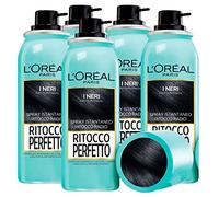 L'Oréal Paris Ritocco Perfetto Spray per Capelli Neri Correttore Istantaneo Radici Contro Ricrescita Copertura Temporanea Capelli Bianchi Formula No Transfer ad Asciugatura Rapida - 5 Flaconi da 75ml