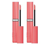 L'Oréal Paris Rossetto Liquido Infaillible Laque Resistence 600 Le Nu Rosé Effetto Laccato e Brillante Tenuta 16h No Transfer con Squalano - 2 Rossetti