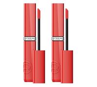 L'Oréal Paris Rossetto Liquido Infaillible Laque Resistence 635 Worth It Medium Effetto Laccato e Brillante Tenuta 16h No Transfer con Squalano - 2 Rossetti