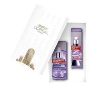 L'Oréal Paris Set per la cura del viso, siero con acido ialuronico puro all'1, 5% e vitamina C (30 ml), crema per gli occhi anti-invecchiamento con acido ialuronico (30 ml), vitamina CG & E,