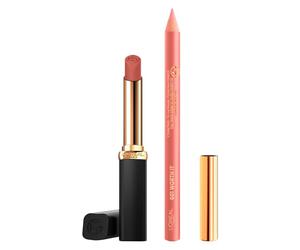 L'Oréal Paris Set Rossetto Color Riche Intense Volume Matte 40Y 635 Worth It Medium Volumizzante Idratante Lunga Tenuta + Matita Labbra Color Riche 601 Worth It Tratto Morbido Lunga Tenuta - Set da 2