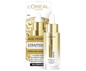 L'Oréal Paris, siero anti-invecchiamento per il collagene, siero immediato rassodante con peptidi micro collagene, per pelle solidificata e contro le macchie dell'età, Age Perfect Collagene, 30 ml