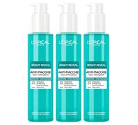 L'Oréal Paris Siero Viso Detergente Bright Reveal Anti-Imperfezioni Anti-Macchie Riduce Brufoli Azione Illuminante Esfoliante con Niacinamide e Acido salicilico - 3 Flaconi da 150ml