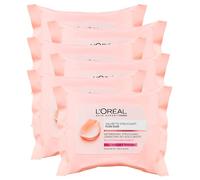L'Oréal Paris Skin Expert Salviette Struccanti Viso e Occhi Fiori Rari per Pelli Secche e Sensibili Formula Delicata Detergente Lenitiva con Rosa e Gelsomino - 150 Salviette