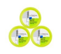 L'Oréal Paris Studio Line Invisi Fix Gel Crema Mineral Lunga Durata 24h Tenuta 5 Forte - 3 Barattoli da 150ml
