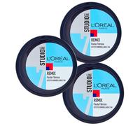 L'Oréal Paris Studio Line Remix Pasta Fibrosa Effetto Rimodellabile Con Agenti Fissanti Flessibili Lunga Durata 24h Tenuta 7 Extra Forte - 3 Barattoli da 150ml