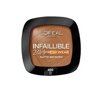 L'Oreal Paris Terra Abbronzante Infaillible 24h Fresh Wear Bronzer, Finish Leggero e Matte, Per un Incarnato Irresistibile Baciato dal Sole, Waterproof e a Lunga Tenuta, Tonalità: 400 Tan