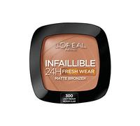 L'Oreal Paris Terra Abbronzante Infaillible 24h Fresh Wear Bronzer, Finish Leggero e Matte, Waterproof e a Lunga Tenuta, Tonalità: 300 Light Medium