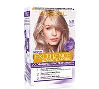 L'Oréal Paris Tinta Capelli Excellence Cool Creme, Copre i Capelli Bianchi, Colore Ricco dai Toni Freddi, 8.11