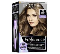 L'Oréal Paris - Tinta permanente per capelli con risultato biondo freddo, set di tintura per capelli con balsamo cura anti-giallo, Préférence biondo medio freddo (Amburgo), 1 unità
