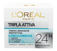 L'Oréal Paris - Tripla Attiva, Idrata, Protegge e Illumina, per Pelli Normali e Miste, Crema viso 50 ml unisex