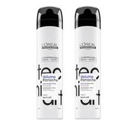 L'Oréal Professionnel Spray in polvere a secco per tutti i tipi di capelli, volumizzante e strutturante, per una maggiore aderenza e consistenza, Tecni.ART, Volume Panache Compressed, 2 x 250 ml