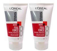 L'oreal Studio Line Fix&Force Gel-Multi-Vitaminico Per Capelli Fissaggio Iperforte 8 150 Ml (2, Unità)