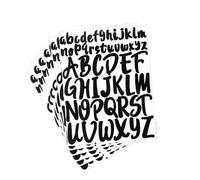 LOREC 12 Fogli Nero Adesivi Lettere Alfabeto Adesivi Lettere Adesive in Vinile Stickers Lettere Adesive per Biglietti di Auguri, Album Fotografici, DIY Scrapbooking, Decorazioni Regalo