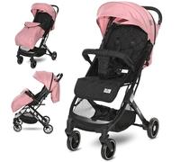Lorelli Kinderwagen Fiorano faltbar, Ablagekorb, Frontbügel abnehmbar, Bremse, Farbe:pink