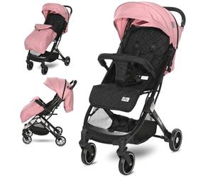 Lorelli Kinderwagen Fiorano faltbar, Ablagekorb, Frontbügel abnehmbar, Bremse, Farbe:pink