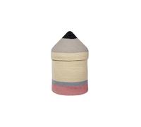 Lorena Canals Cesto Portaoggetti Pencil Small 100% Cotone -Multicolore- 13x13x30 cm