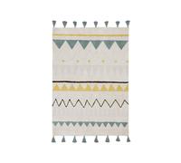 Lorena Canals - Tappeto Etnico Lavabile Azzurro Cotone Azteco 120 x 160 cm