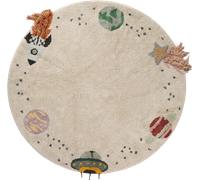 Lorena Canals Tappeto lavabile Interstellar Journey 17,8 cm Ø per camera da letto, cameretta dei bambini e asilo nido tappeto tessuto a mano in cotone